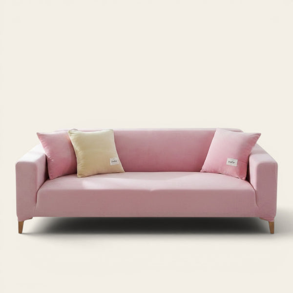 Sofa Cover – Velvet – Soft Blush