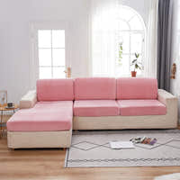 Sofa Cushion Cover – Velvet Plush – Soft Blush