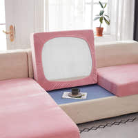 Sofa Cushion Cover – Velvet Plush – Soft Blush