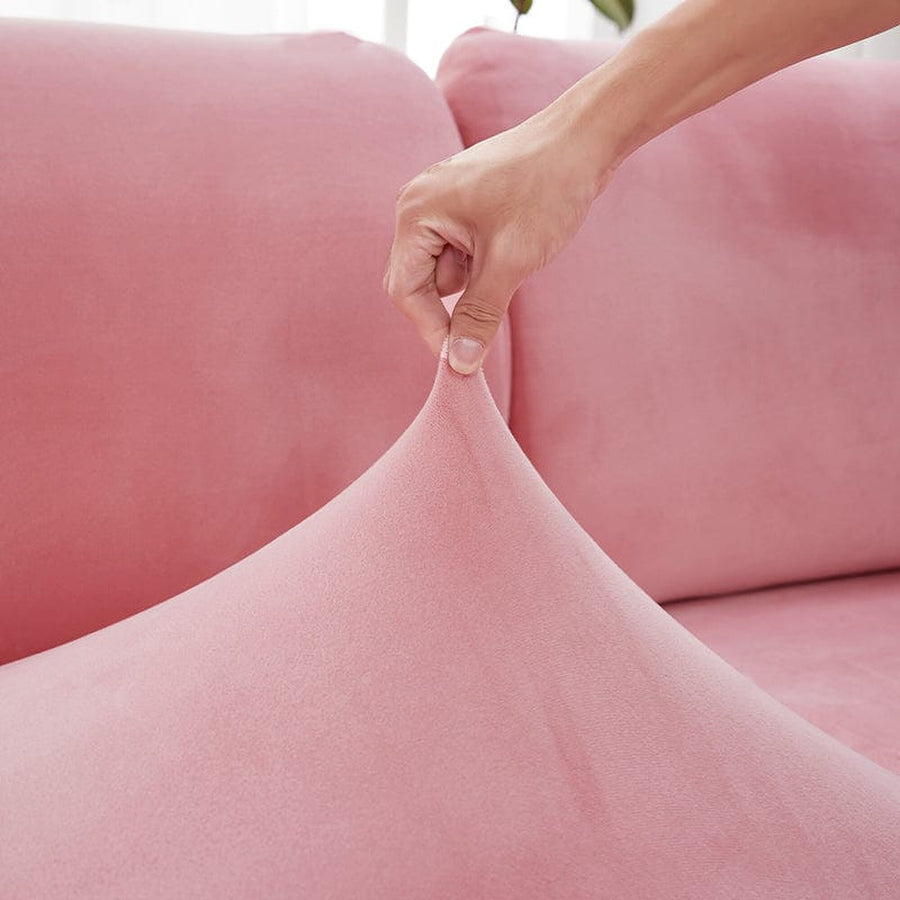 Sofa Cushion Cover – Velvet Plush – Soft Blush