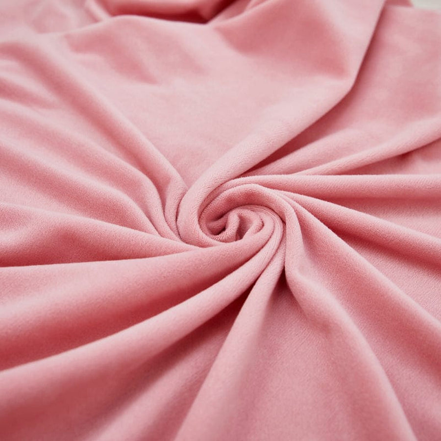 Sofa Cushion Cover – Velvet Plush – Soft Blush