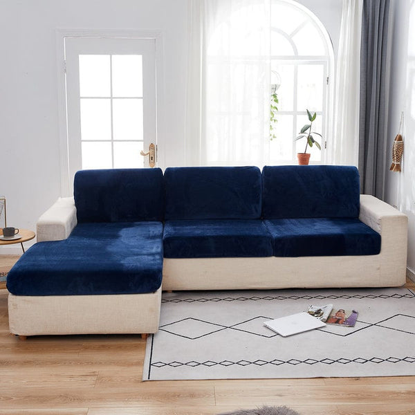 Sofa Cushion Cover – Velvet Plush – Midnight Navy