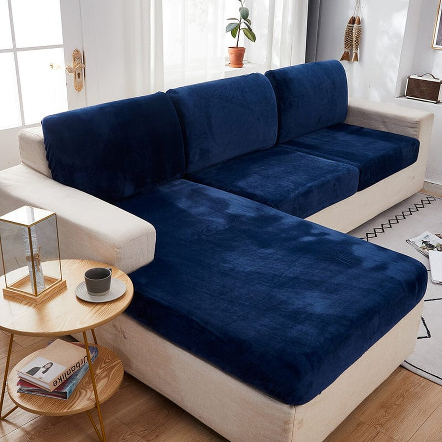 Sofa Cushion Cover – Velvet Plush – Midnight Navy