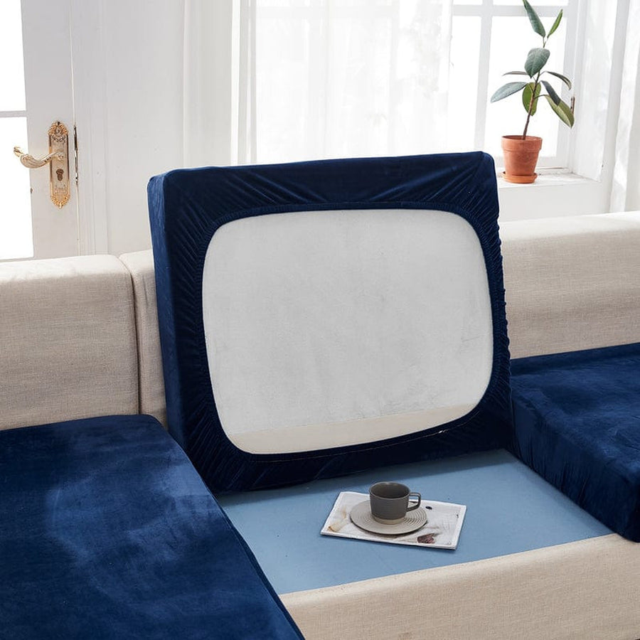 Sofa Cushion Cover – Velvet Plush – Midnight Navy