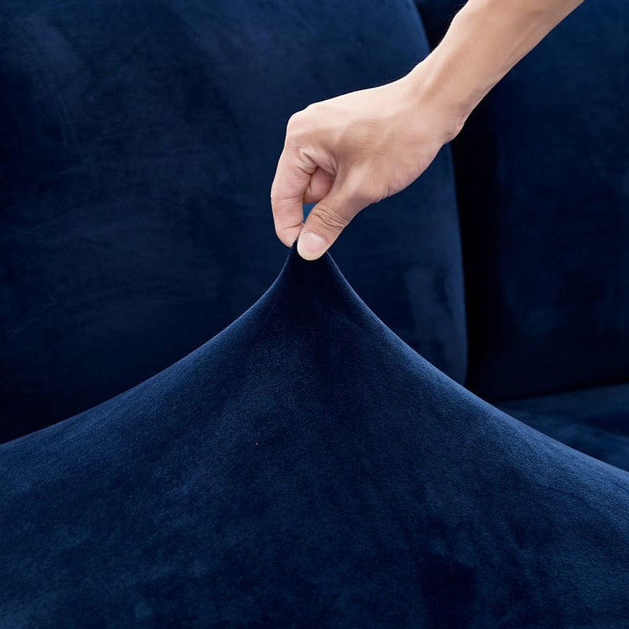 Sofa Cushion Cover – Velvet Plush – Midnight Navy