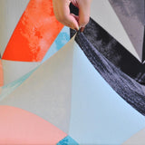 Sofa Cover – Watercolor Triangles – Sky Mist