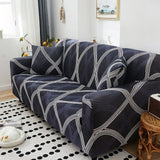 Sofa Cover – Wave Print – Midnight Navy