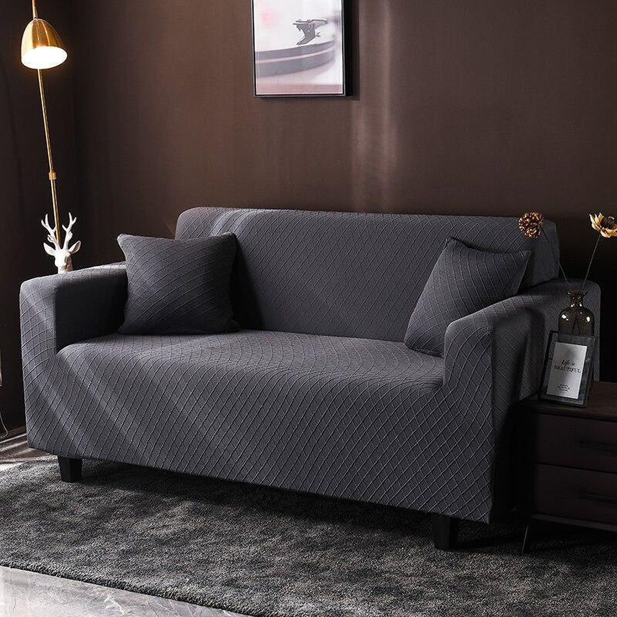 Sofa Cover – Jacquard – Charcoal