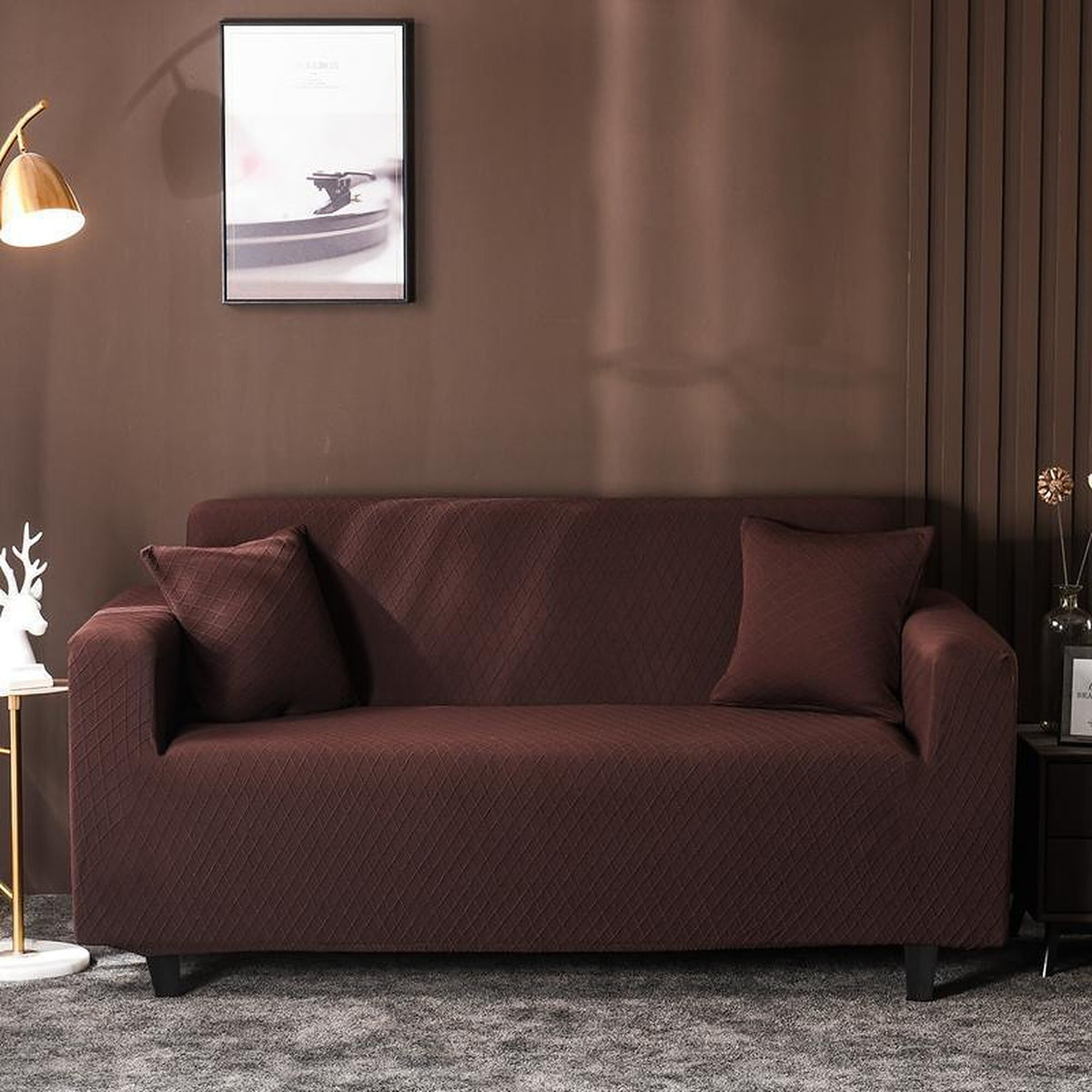 Sofa Cover – Jacquard – Espresso