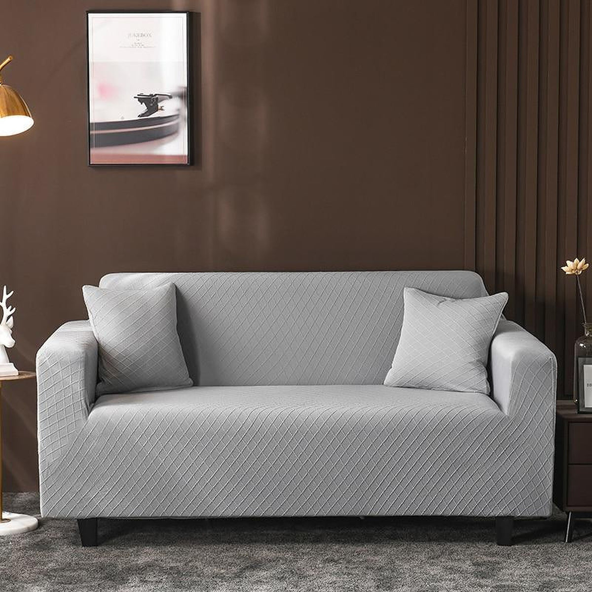 Sofa Cover – Jacquard – Pearl Grey
