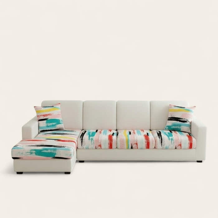 Sofa Cushion Cover – Abstract Brushstroke – Multicolor