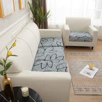 Sofa Cushion Cover – Botanical Print – Pearl Grey