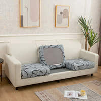 Sofa Cushion Cover – Botanical Print – Pearl Grey