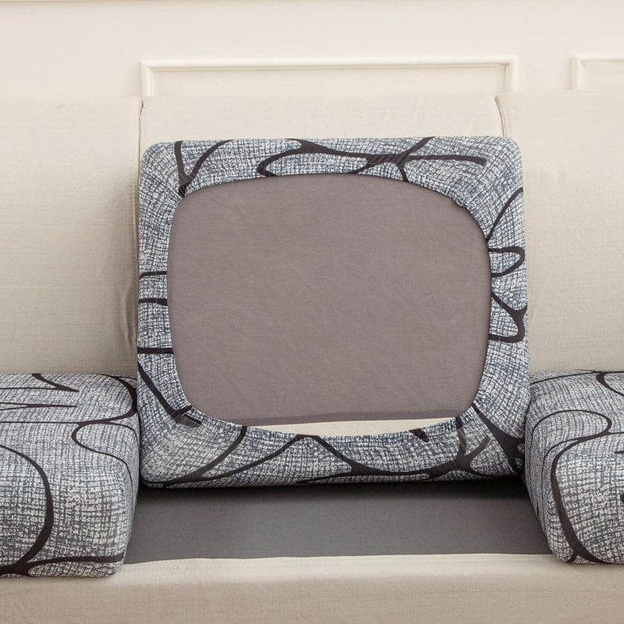 Sofa Cushion Cover – Botanical Print – Pearl Grey