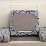 Sofa Cushion Cover – Botanical Print – Pearl Grey