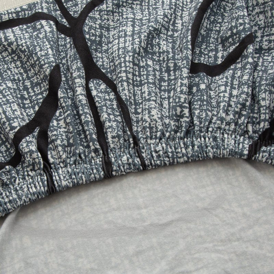 Sofa Cushion Cover – Botanical Print – Pearl Grey