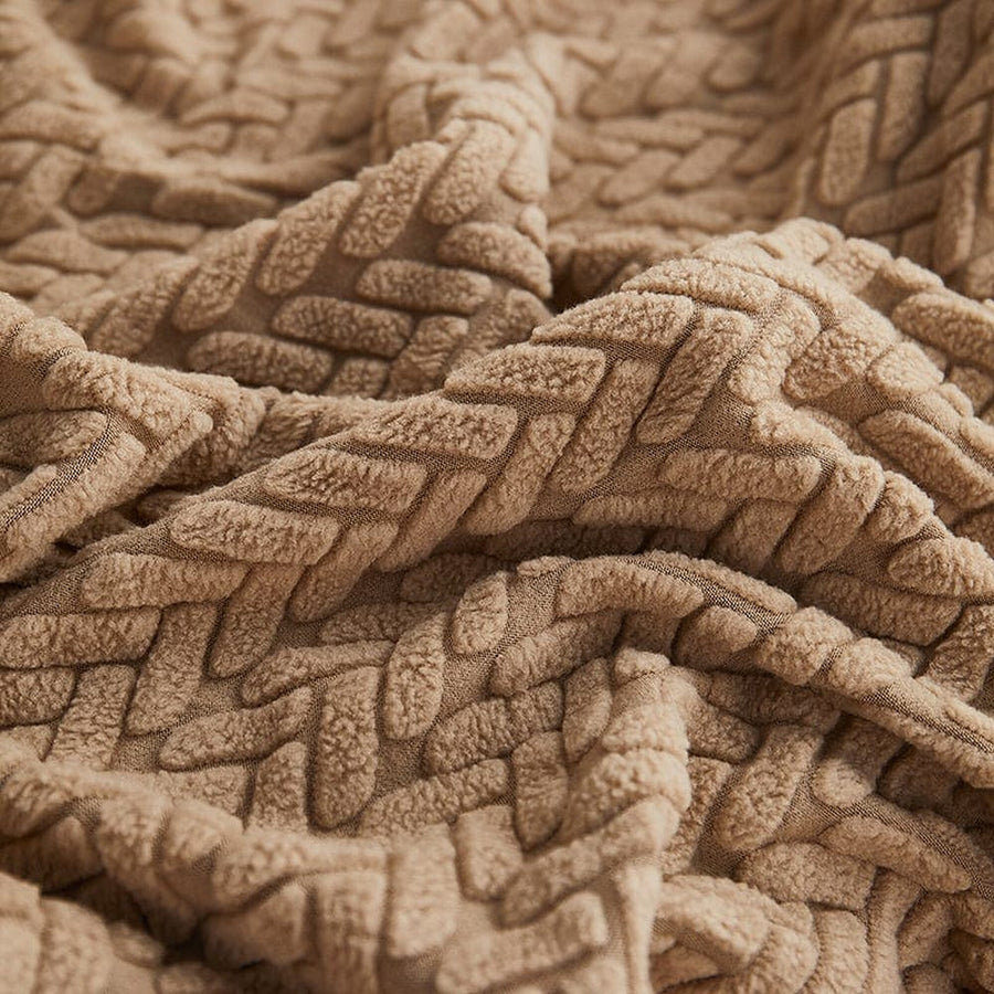 Sofa Cushion Cover – Corduroy Knit – Caramel