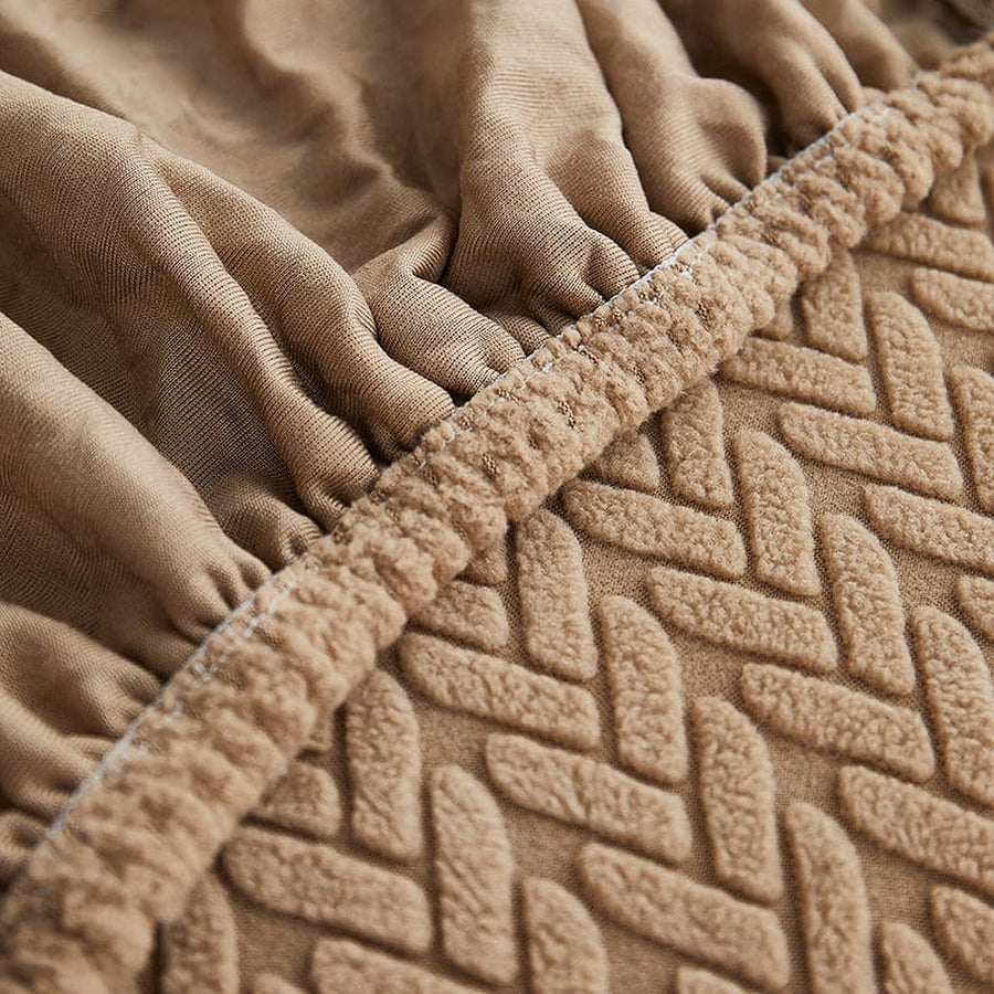 Sofa Cushion Cover – Corduroy Knit – Caramel