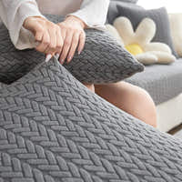 Sofa Cushion Cover – Corduroy Knit – Charcoal