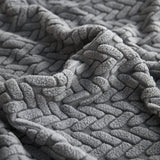 Sofa Cushion Cover – Corduroy Knit – Charcoal