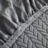 Sofa Cushion Cover – Corduroy Knit – Charcoal