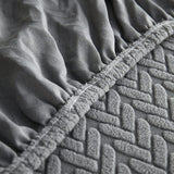 Sofa Cushion Cover – Corduroy Knit – Charcoal