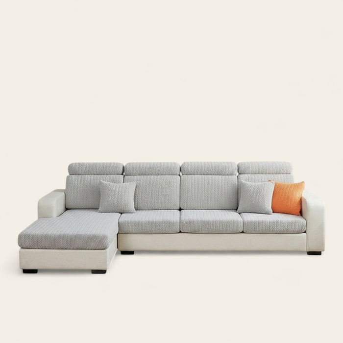 Sofa Cushion Cover – Corduroy Knit – Pearl Grey