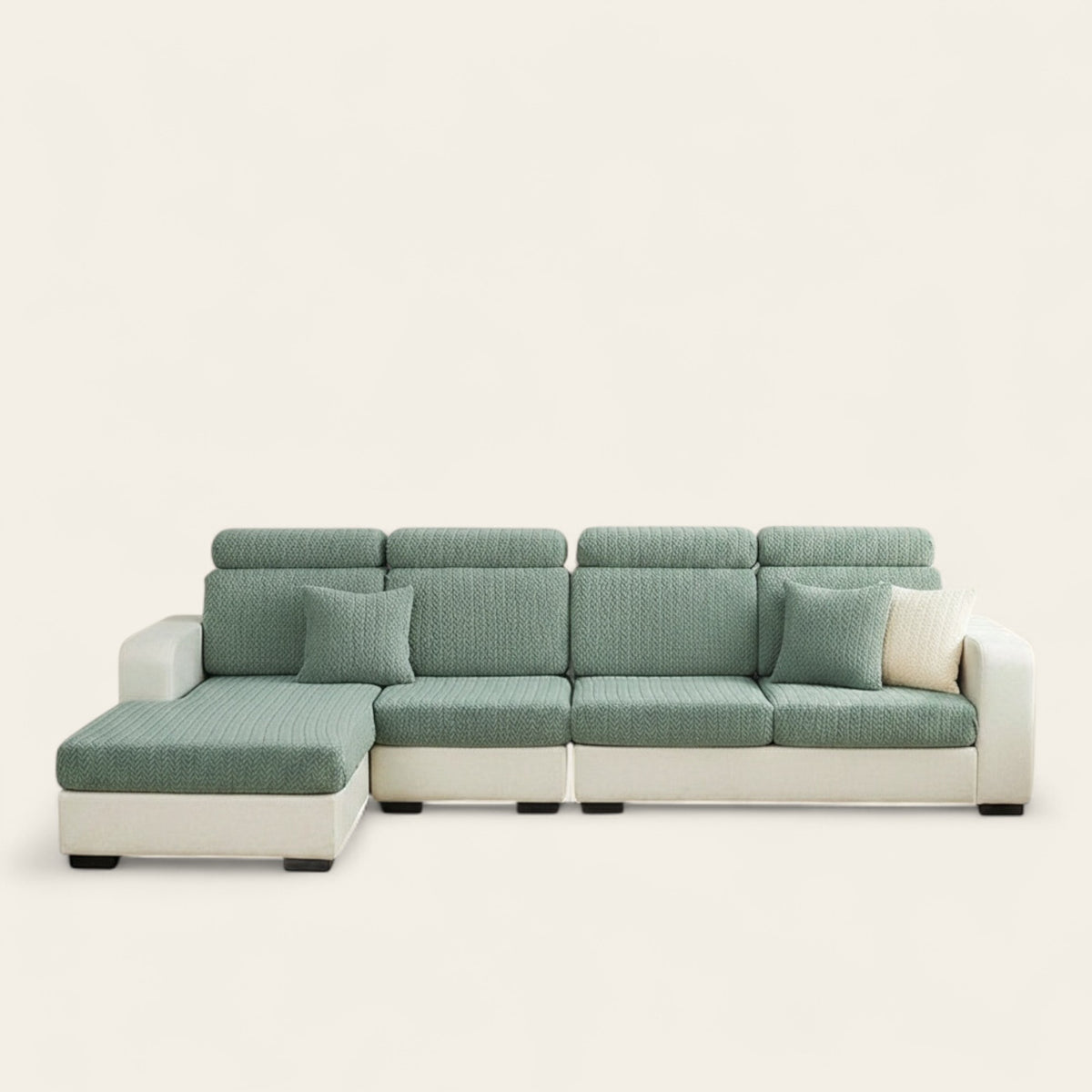 Sofa Cushion Cover – Corduroy Knit – Sage Mist