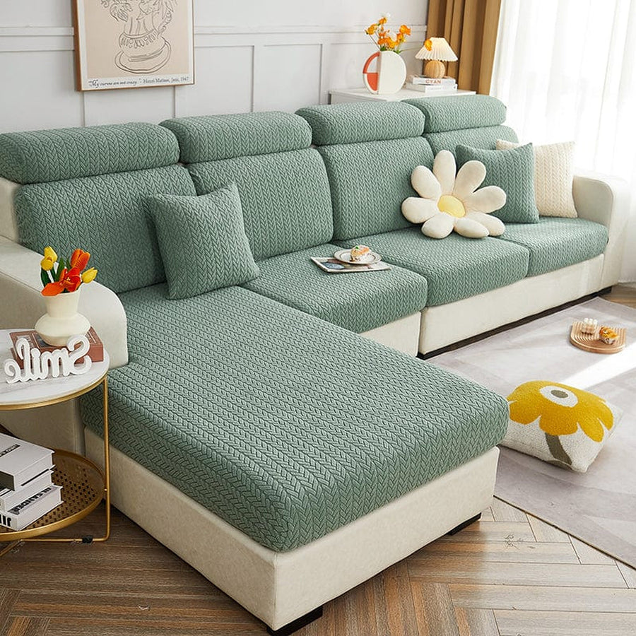 Sofa Cushion Cover – Corduroy Knit – Sage Mist