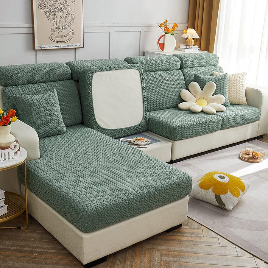 Sofa Cushion Cover – Corduroy Knit – Sage Mist