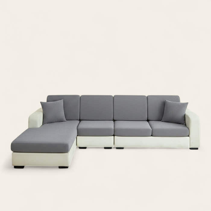 Sofa Cushion Cover – Corduroy Knit Sectional – Pearl Grey
