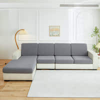 Sofa Cushion Cover – Corduroy Knit Sectional – Pearl Grey