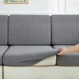 Sofa Cushion Cover – Corduroy Knit Sectional – Pearl Grey