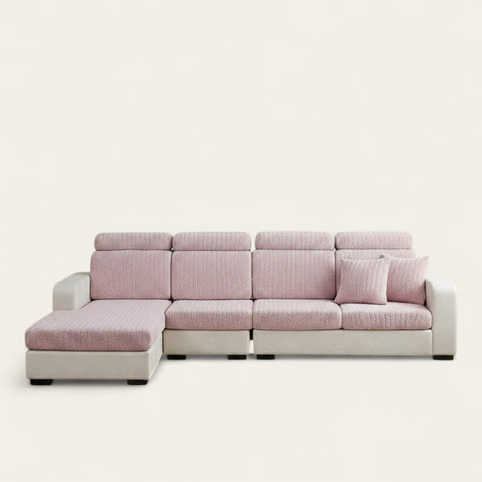 Sofa Cushion Cover – Corduroy Knit – Soft Blush
