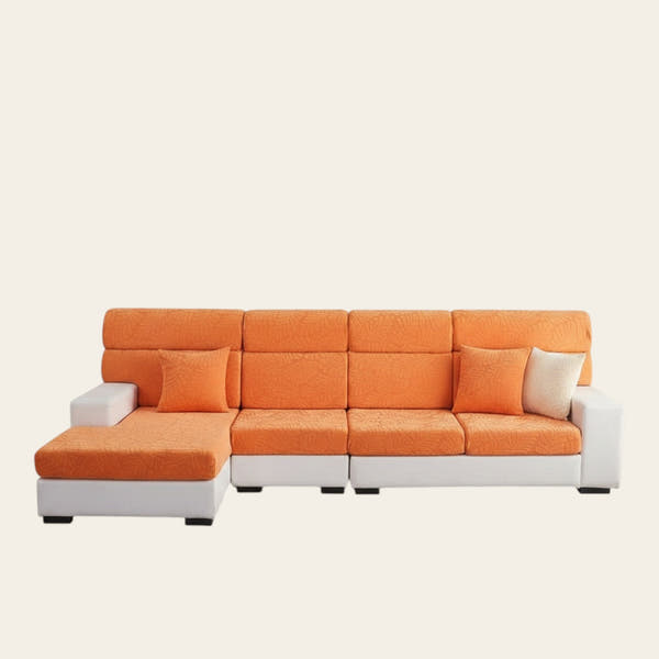 Sofa Cushion Cover – Corduroy Knit – Terracotta