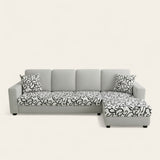Sofa Cushion Cover – Cursive Print – Ivory Cream