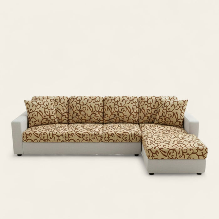 Sofa Cushion Cover – Damask Print – Caramel