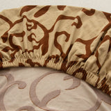 Sofa Cushion Cover – Damask Print – Caramel