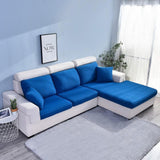 Sofa Cushion Cover – Plain Stretch Sectional – Stormy Blue