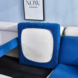 Sofa Cushion Cover – Plain Stretch Sectional – Stormy Blue