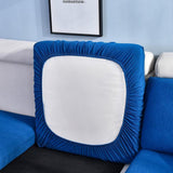 Sofa Cushion Cover – Plain Stretch Sectional – Stormy Blue