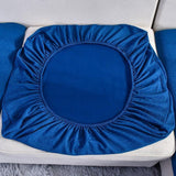 Sofa Cushion Cover – Plain Stretch Sectional – Stormy Blue