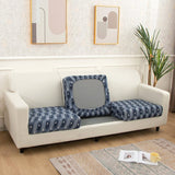 Sofa Cushion Cover – Quilted Leather Look – Midnight Navy