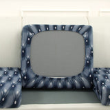 Sofa Cushion Cover – Quilted Leather Look – Midnight Navy