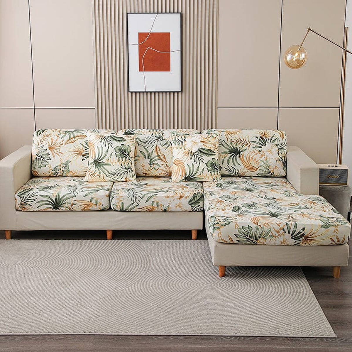 Sofa Cushion Cover – Tropical Spring – Sage Mist