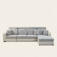 Sofa Cushion Cover – Embossed Floral – Mist Grey
