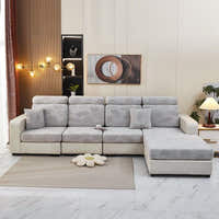 Sofa Cushion Cover – Embossed Floral – Mist Grey