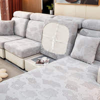 Sofa Cushion Cover – Embossed Floral – Mist Grey