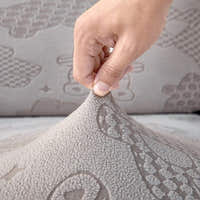 Sofa Cushion Cover – Embossed Floral – Mist Grey