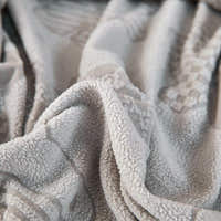 Sofa Cushion Cover – Embossed Floral – Mist Grey